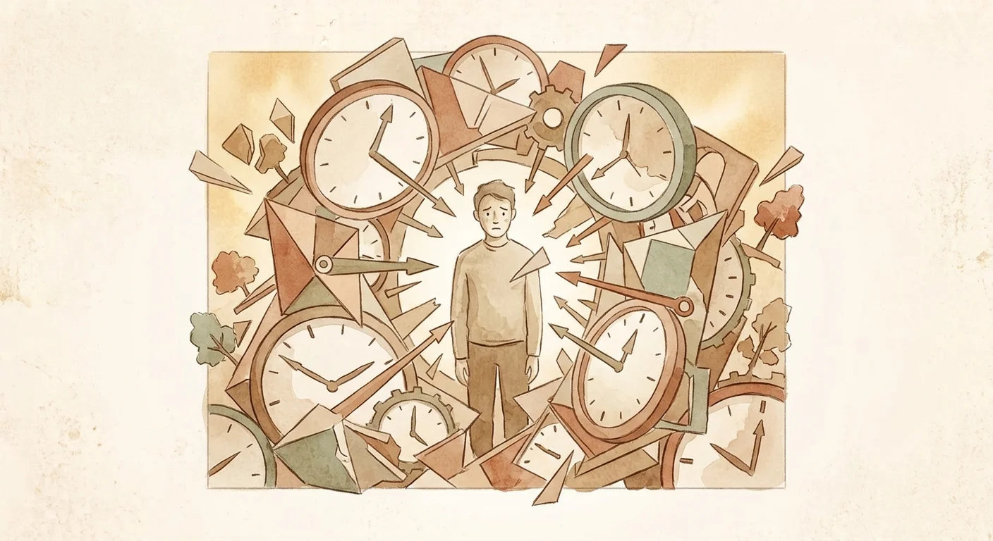 Estrés y burnout — ilustración del artículo sobre dificultades psicológicas
