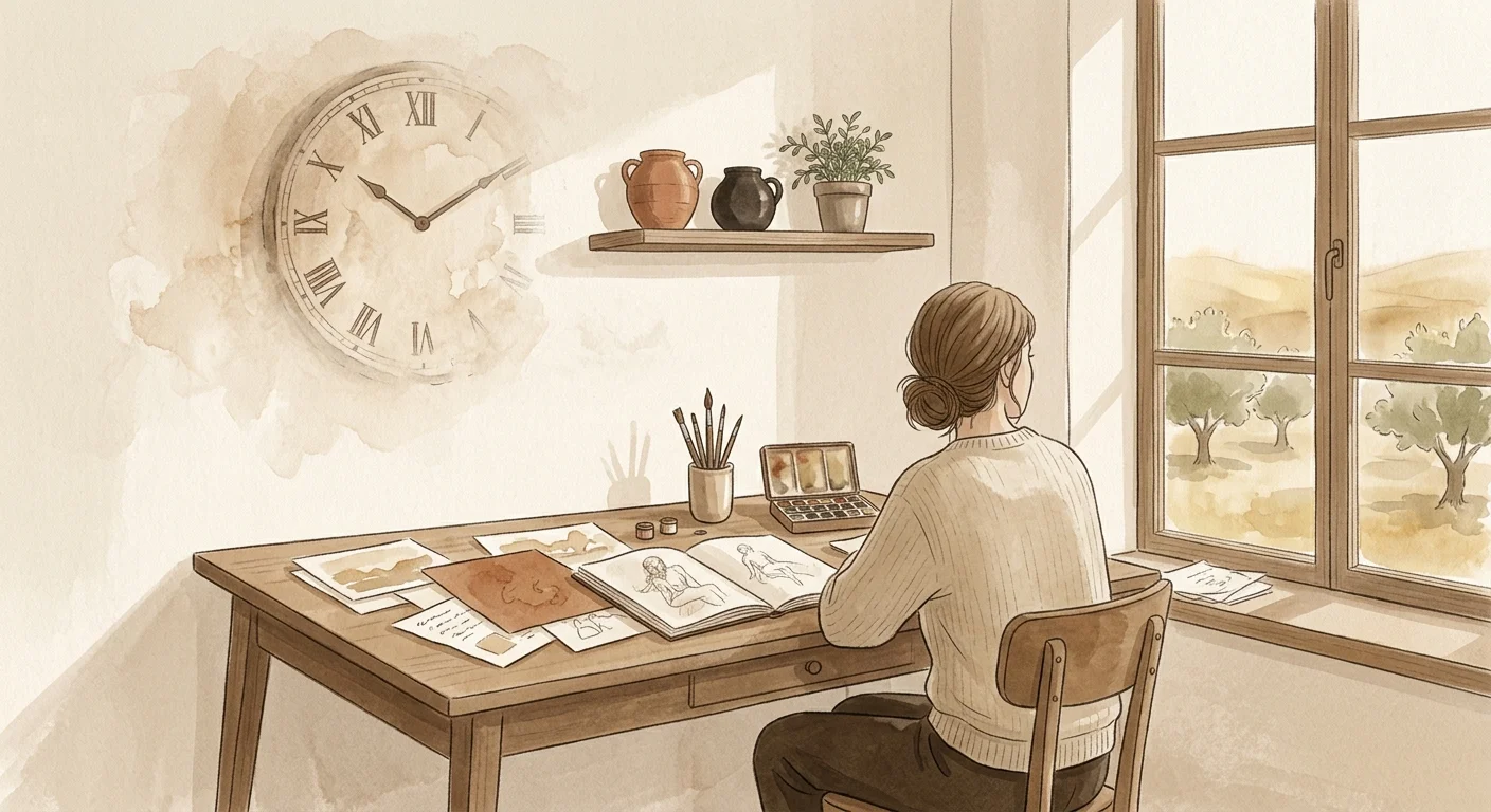 Procrastinación — ilustración del artículo sobre dificultades psicológicas